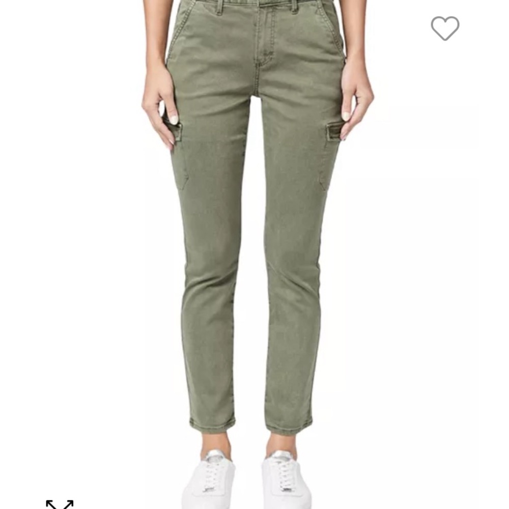 Paige Jolie Skinny Cargo Pants in Vintage Ivy Green size 28